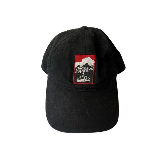 North End One Size Jackson Hole Wyoming Baseball Hat Black Adjustable Strap Cap - Picture 1 of 4